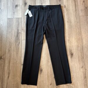 Unlisted by Kenneth Cole Pants Mens 38x34 Dress Slacks Suit Flat Front Black NWT